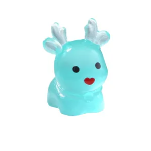Figurine miniature de cerf en résine lumineuse mignon Noël DIY micro paysage ornement décor