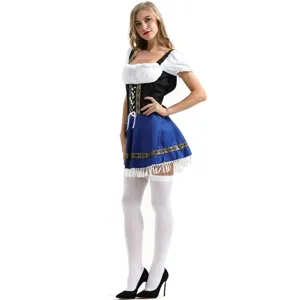 Γυναικεία στολή dirndl για φεστιβάλ μπύρας Oktoberfest, παραδοσιακή στολή υπηρέτριας.