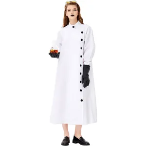 Costume de laboratoire blanc de scientifique fou pour Halloween cosplay unisexe.