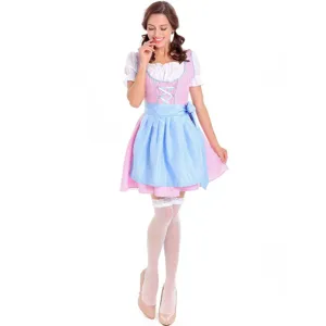 Oktoberfest German beer maid dirndl costume Halloween cosplay dress for women party outfit.