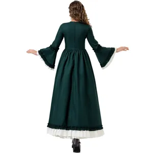 Robe reine gothique medievale renaissance costume cosplay femme tenue retro manches