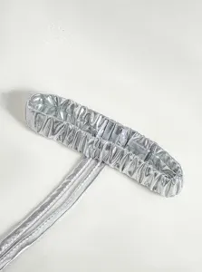 Silver metallic garter strap shiny elastic leg band for cosplay stockings lingerie accessories