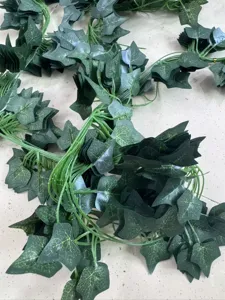 Artificial ivy garland fake green leaves vine hanging plants for home wedding room wall decor.