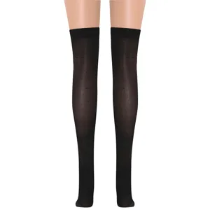 Donne calze alte coscia trasparenti nere moda festa collant traspiranti vista dettaglio