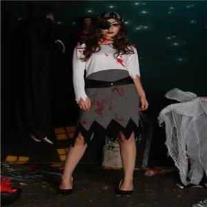 Halloween vampire female pirate costume cosplay spooky party outfit for women dress up