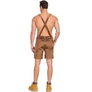 Men's Oktoberfest Bavarian lederhosen suspender shorts costume for beer festival party event