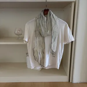 Vintage linen skinny scarf neck ribbon for women lightweight breathable daily wear