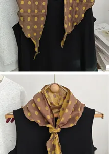 Retro Baumwoll-Dreiecktuch mit doppelseitigem Karomuster für stilvolle und elegante Hals-Deko.