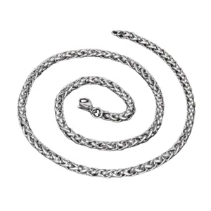 Titanium steel wheat chain necklace for men and women, stylish dragon bone chain jewelry
