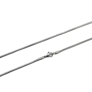 Stainless steel round snake chain necklace for men and women minimalist jewelry fashion accessory