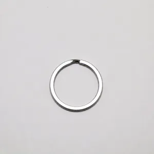 Anello chiave in acciaio inox piatto diviso accessorio DIY 35mm diametro esterno.