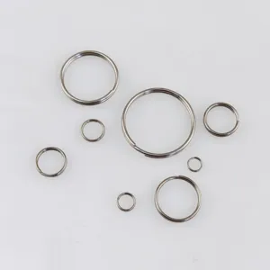 Stainless steel double split jump rings key rings DIY jewelry accessories connecting rings