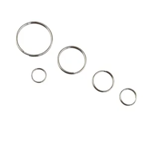 Stainless steel split rings and key rings for DIY jewelry making, durable and reliable connectors.