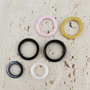 Zirconia Ceramic Closed Jump Rings O Ring Circle Jewelry Accessories DIY Earring Making Components White Black