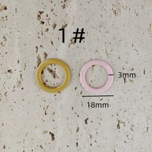 Zirconia ceramic closed rings for DIY jewelry accessories, smooth round O-rings, 18mm size.