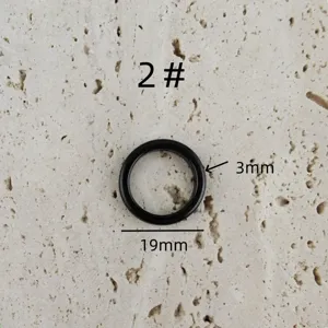 Zirconia ceramic closed ring O-ring DIY jewelry accessory detail view black 19mm
