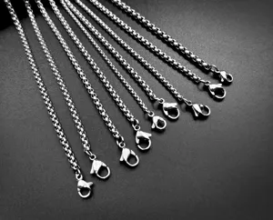 Roestvrijstalen ketting, heren titanium stalen DIY sieraden accessoire detailfoto.