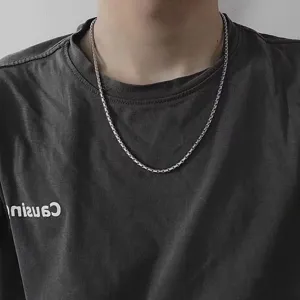 Heren roestvrij staal vierkante kralen ketting titanium staal mode sieraden accessoire