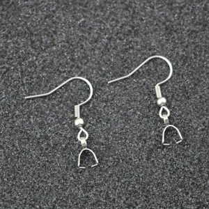 Stainless Steel Ear Hooks With Bead And Spring Bail Clip DIY Earring Findings Jewelry Making Handcrafted Accessories