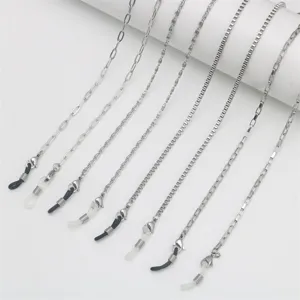 Stainless Steel Sunglasses Chain Mask Holder Strap O-Ring Box Chain Fashion Eyewear Retainer For Men Women Jewelry