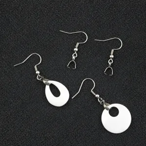 Stainless steel earring hooks with beads and spring for DIY jewelry accessories parts