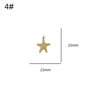 Pendentif étoile de mer en acier inoxydable breloque accessoire bijoux DIY 25x22mm