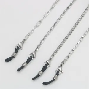 Stainless steel eyeglass chain mask holder strap stylish metal neck cord for daily wear detail view