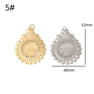 Retro hohler Edelstahl Anhänger DIY Schmuck Zubehör für Halskette Armband Dekoration