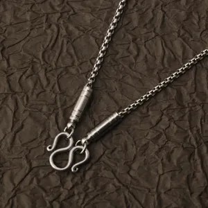 Stainless steel Buddha amulet chain S buckle DIY titanium steel necklace connecting hook jewelry