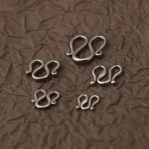Stainless steel W buckle accessories for Thai Buddha amulet chains, DIY necklace connecting clasps.