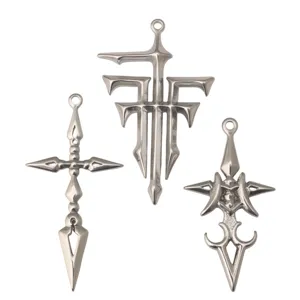 Men's Punk Stainless Steel Pendant Necklace Gothic Cross Dagger Geometric Sweater Chain Fashion Jewelry Gift