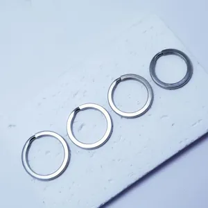 Anillas Planas de Acero Inoxidable Anillos de Llavero de Metal Resistentes para Manualidades DIY Llaves de Coche Accesorios