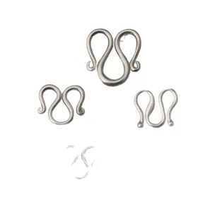 Stainless steel W shape necklace clasp connector DIY bracelet jewelry making accessory
