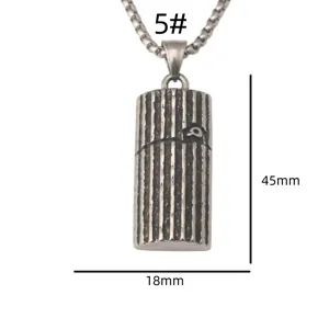 Roestvrij staal punk stijl kegel hanger ketting voor mannen hiphop stoere mode sieraden