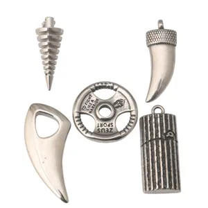 Roestvrij Staal Punk Kegel Hanger Ketting Voor Mannen Hip Hop Cool Geometrische Trui Ketting Man Mode Sieraden
