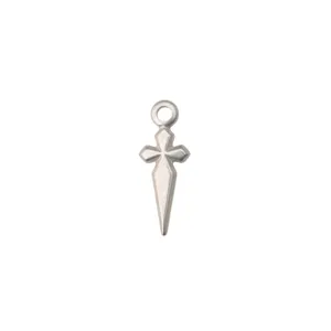 Stainless steel cross dagger pendant DIY jewelry accessory retro trend charm main view.