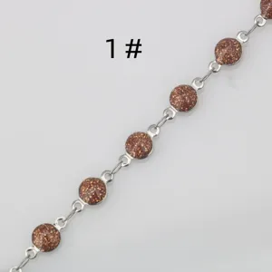 Stainless Steel DIY Drop Oil Colorful Beaded Chain Semi Finished Jewelry Making Chain For Bracelet Necklace Anklet