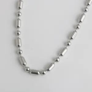 Stainless steel long and short bead chain, ball chain and cylinder necklace DIY bag accessories.
