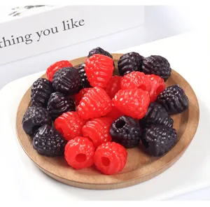 Artificial raspberry blackberry beads plastic fruit model photography props accessories