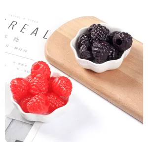 Artificial raspberry model fake fruit blackberry toy accessory photo display detail