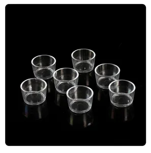 Mini clear plastic pudding cups model, DIY dessert jelly container accessories, detail view.