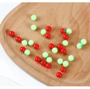 Close-up view of miniature simulation tomatoes dollhouse food props, exquisite DIY details.