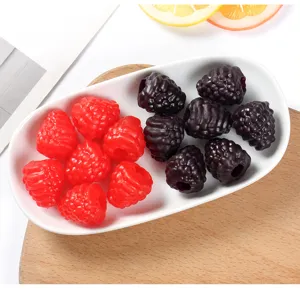 Artificial raspberry blackberry model detail, fake fruit photography props food play