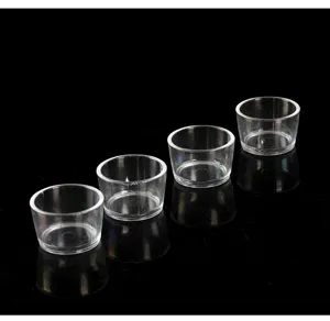 Mini transparent resin plastic cups detail view, perfect for DIY miniature food craft supplies.