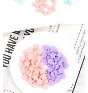 Mini resina stella caramella cabochon carino retro piatto ciondoli per DIY artigianato slime