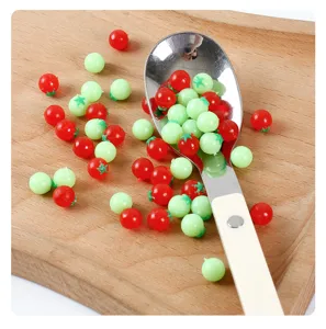 Miniature simulation small tomato resin charms DIY food play kitchen props cute mini cherry tomatoes