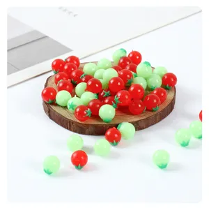 Miniature simulation tomato charms resin miniature food play house kitchen DIY craft accessories