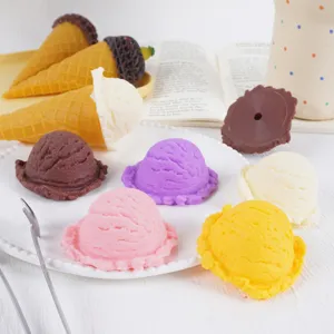 PVC simulation ice cream ball model play food fake dessert cone accessories display props