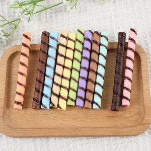 PVC simulation chocolate stick model fake food dessert cake roll DIY toy accessories