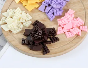 Mini simulated half chocolate PVC DIY food model charm accessory for sweet crafts